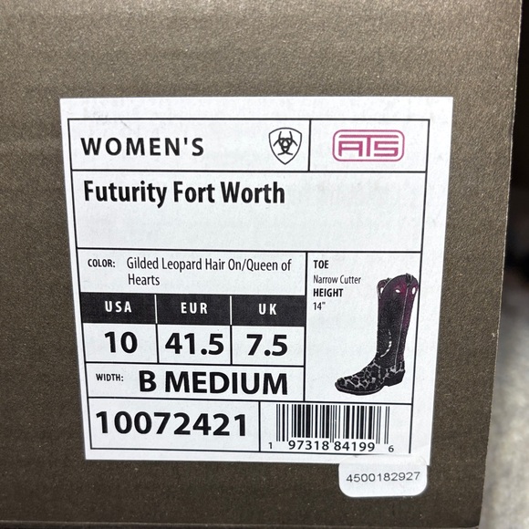 Ariat Red and Leopard Cowboy Boots - Picture 8 of 9